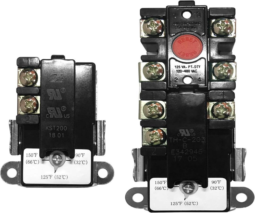EWH-00 Water Heater Thermostat, Electric Water Heater Thermostat For Double Element Heater, Include Upper And Lower Element Thermosatat, Water Heater Replacement Parts Fit Most Water Heaters