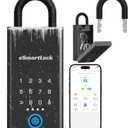 Fingerprint Key Lock Box with Code, Wireless Digital Lock Box with Bluetooth APP Control, Large Waterproof Key Hider for Airbnb Storage Unit Outdoor Wall Home Office Warehouse Realtor