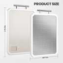 304 Stainless Steel Cutting Board,Double Sided Chopping Board for Kitchen,Scratch Resistant Mesh Design,Anti-Slip Silicone Edges(White,16"*12")