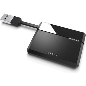 AKERU Portable CAC Card Reader DOD Military Smart Card Reader, Universal Compatibility, for Mac/Windows with LED Indicator, Compact PIV & ID Chip Card Reader, Cable Management [EAO-10]