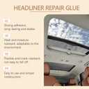 Headliner Repair Glue 125ml - Strong Bonding Automotive Adhesive for Car Roof Liner, Upholstery & Vinyl - with Brush for Fabric and Interior Surfaces