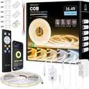 Wefomey COB LED Strip Light White, 16.5ft Dimmable 2700K-6500K High Density 3100LEDs 24V Flexible LED Tape Light with Remote and APP Control, for Under Cabinet Bedroom Kitchen DIY Lighting