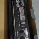 QFX J-220BT Boombox MP3 Conversion from Radio to Cassette with 4-Band (AM, FM, SW1, SW2) Radio with Bluetooth, Rechargeable Battery, Dual 3 Speakers, Built-in Microphone, Recorder, 3-Band Equalizer (Black)