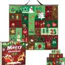 Christmas Advent Calendar 2025, Empty Advent Calendar to Till Yourself, 24 Days Christmas Countdown Advent Calendar, Reusable Xmas Gifts Boxes for Boys Girls Teens Adults