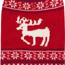 KYEESE Dog Christmas Sweater, Soft Turtleneck Dog Sweater for Small Dogs Boy Girl with Reindeer Pattern, Soft Knit Winter Doggie Outfit with Leash Hole, Warm Festival Pet Clothes, Medium (Medium (7-11lbs), 2# Xmas)
