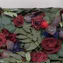 Ling's Moment Flower Garland - 6FT Eucalyptus & Rose - Sweetheart Table Decor for Wedding Reception, Artificial Arch Floral Garland for Mantle, Christmas, Beach Decoration, Dusty Blue & White