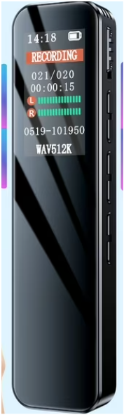 64GB Digital Voice Recorder Voice Activated Recorder with Playback, Portable Audio Recorder, Portable Recording Device with AI Noise Reduction, Portable Audio Recorder for Meeting/Course