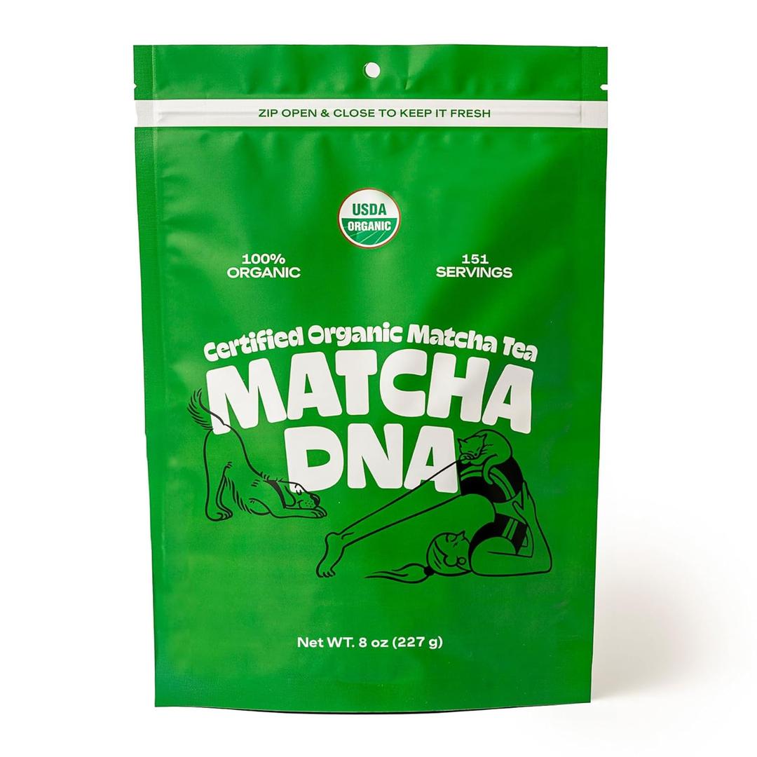 Matcha DNA Green Tea Powder Culinary Grade Powdered High in antioxidants USDA Organic, 8 Ounce