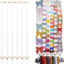 OAOLEER Hair Bow Holder Organizer for Girls,Hair Clips Headband Organizer Storage Wall Hanging Home Decor for Girls Room (1Pcs White 35Inch)