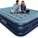 Queen Air Mattress with Built in Pump 18" Blow Up Mattress Raised Air Bed, 3 Mins Quick Self Inflatable with Storage Bag for Guest and Home