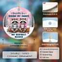 3 x Friendship Christmas Ornament, Christmas Funny Gifts for Friends Women, Men, Bestie Ceramic Ornaments for Xmas Decorations, Friends Ornament for Hanging Decor