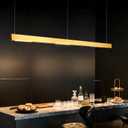 SCON XTB106-P Updated Wire Drawing Pendant Magnetic Track Lighting System Aluminum Linear Rail Section, Input Power Track for LED Lamp Light Head (100cm/39.4inch/No Driver/Brushed Gold)