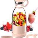 OTPEIR Portable Blender for Shakes and Smoothies with 11.83 Oz Travel Cup and Lid, Durable Stainless Steel Blades for Juice Blending Performance, Pink