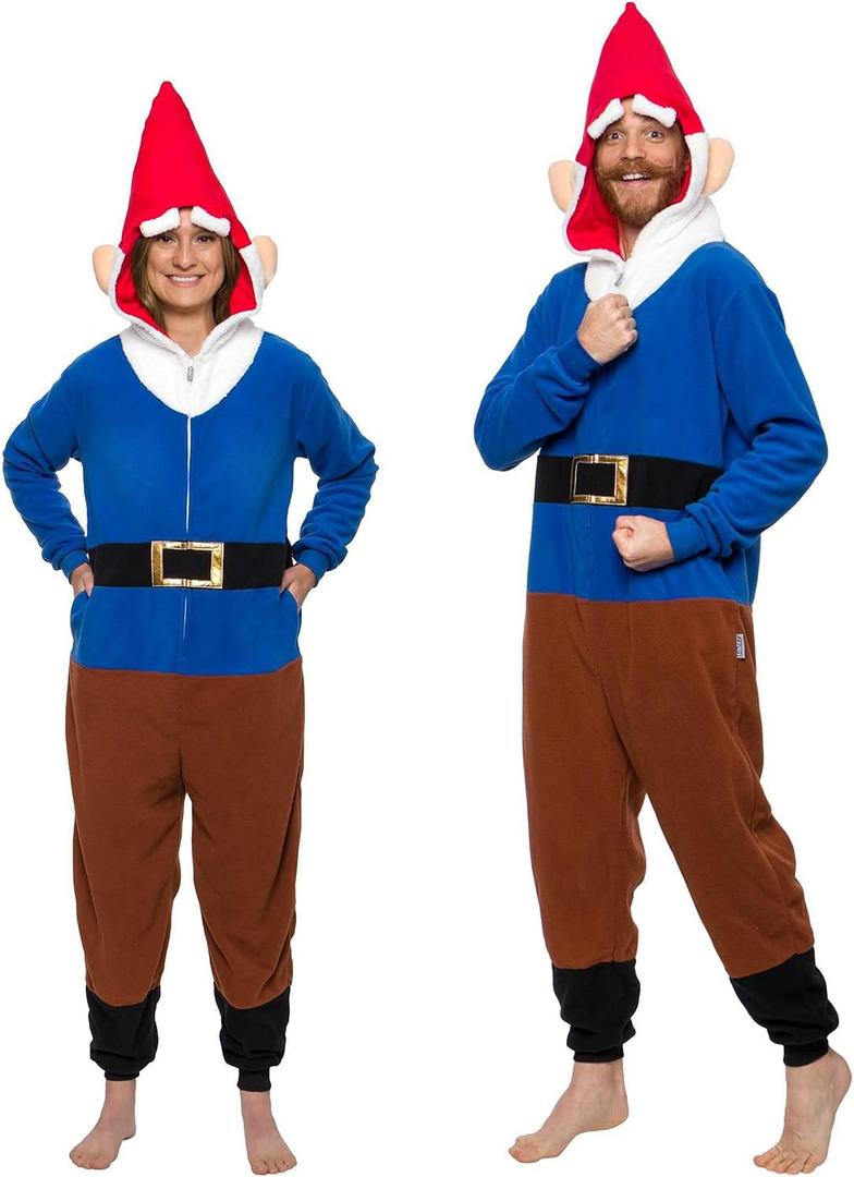Funziez! Gnome One Piece - Plush Adult Fantasy Costume Jumpsuit (Small)