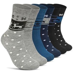 Cropgain Women Girls Socks Cute Animal Socks Cat Dog Cow More Fun Novelty Socks Gifts for Girls Christmas Birthday (Reindeer), Pack Of 3