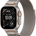 BXUXOHS Milanese Loop- Compatible with Apple Watch Ultra 3 2 1 Band for Men 49mm 46mm 45mm 44mm 42mm 41mm 40mm 38mm,Magnetic Mesh Metal Strap Wristband for iWatch SE 3/2 Series 11/10/9/8/7/6/5/4 Ultra
