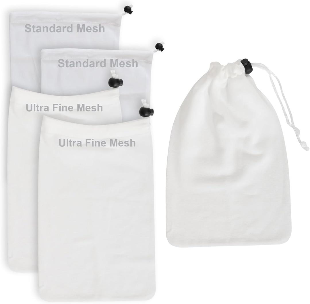 POOLAZA Pool Vacuum Bag Replacement, All Purpose Swimming Pool Jet Vacuum Replacement Bag for Leaf and Debris Collection (2 Standard Mesh, 2 Fine Mesh)