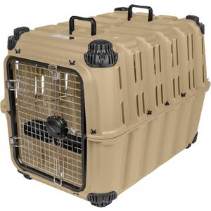 Mammoth Guardian Dog Kennel 36" Heavy Duty Travel & Outdoor Crate for Puppies, Small, Medium & Large Dogs, Secure 3 Bolt Lock, Adventure Ready for Hunting, Camping & Offroad Desert Sand Tan