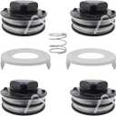 C3-2 Trimmer Head Spool & Base Cover for Stihl Autocut C3-2 FSA 57 FSE 52,Weed Eater String Trimmer Replace Parts 4009 710 4305,Pre-Wound Dual Line 0.080" 20ft,7 Pack (4 Spool + 2 Cover + 1 Spring)