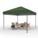 Pop Up Canopy Tent 10x10 FT Outdoor Canopy One-Person Set Up Heavy Duty Commercial Instant Tent, Green
