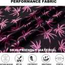 Golf Shirts for Men Dry Fit Performance Print Short Sleeve Moisture Wicking Golf Polo Shirts (3X-Large, Pink Palm)