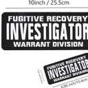 2 Pack Security Patch with Loop Hook System,Durable Fabric Patches with Embroidered Letters for Officer Guard Custom Uniforms Vest, Jacket, Carrier, Hat, 1Small and 1 Large (Investigator)