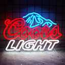 JFLLamp Crs LIGHT Neon Signs for Wall Decor Neon Lights for Bedroom Led Signs Suitable for Man Cave Bar Pub Restaurant Christmas Birthday Party Gift Led Art Wall Decorative Crs Light Bar Sign, 5V Usb Power, 17*11 Inch(Azure+red+white)