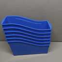 Storex Large Book Bin, 14 x 5 x 7, Case of 6, Blue (71115U06C)
