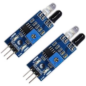 Kiro&Seeu 2pcs IR Infrared Obstacle Avoidance Sensor IR Transmitting and Receiving Tube Photoelectric Switch 3-pin Compatible with Ar-duino Smart Car Robot