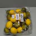 Winlyn 28 Pcs Fake Lemon Artificial Fruits Vivid Green and Yellow Lemon Mixed Set Lifelike Simulation Fruit for Home House Kitchen Party Decoration