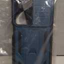 for Motorola Moto Edge 2021 Case | Edge 5G UW Case: Kickstand & Slide Lens Protector Cover - Shockproof Rugged Military Grade Protective Case for Men Women - 6.8 inch Armor Designed - Blue