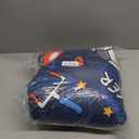 A Nice Night 6Pcs Bed in A Bag Full Sports Microfiber Modern Comforter Set,Navy Rugby Ball Printed Bedding Collections,for Boys Kids Teen