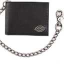 Dickies Men's RFID Everyday Leather Bifold Chain Wallet Black