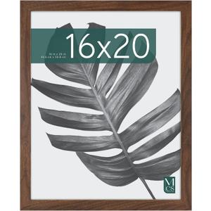 MCS Studio Gallery 16x20 Poster Frame Walnut Woodgrain Engineered Wood, Vertical & Horizontal Wall Hanging Large Picture Frame for Photos, Posters & Art Prints (1-Pack)