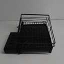Large Dish Drying Rack,Extendable Dish Rack with Cutlery Holder, Anti-Rust Black Dish Racks for Kitchen Counter,Dish Drainers for Kitchen Sink,Over The Sink Drying Rack Kitchen