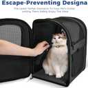 Apollo Walker Dog & Cat Carrier Backpack for 4-18lb Pets - Ventilated Safe Design with Padded Back Support, Breathable Mesh Pet Backpack for Hiking, Travel, Outdoor (Black)
