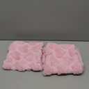 DFXSZ Valentines Pillow Covers 18x18 inch Set of 2 Valentines Day Decoration Pink Heart Soft Plush Faux Fur Jacquard Throw Pillows for Bedroom Sofa Holiday Festivals Home Decor PTK017B18