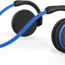 Small Bluetooth Headphones Wrap Around Head - Sports Wireless Headset with Built in Microphone and Crystal-Clear Sound, Foldable and Carried in The Purse, and 12-Hour Battery Life, Blue