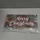 Christmas Card Holder, Merry Christmas Wooden Hanging Picture Holders, Xmas Card Display with 30 Photo Clips, Xmas Holiday Card Photo Holder Merry Christmas Sign (Brown, Merry Christmas)