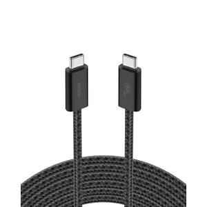 Belkin USB C to USB C Cable, 9.9ft, 60W - Type C Charger, iPhone Charger Cord, Soft, Braided, Flexible for iPhone 17, Galaxy S25, Pixel 10, Airpods, iPad Pro, Tablet & More, Travel Essentials - Black