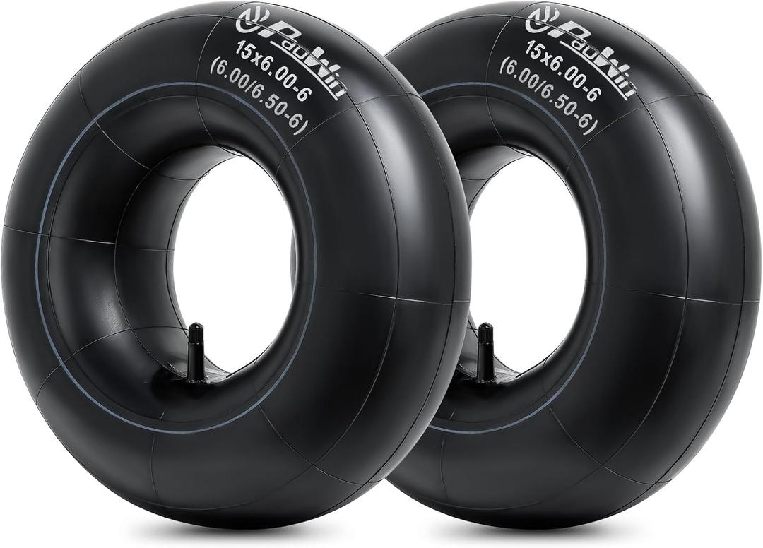 15x6.00-6(6.00/6.50-6) Wheelbarrow Inner Tube with TR13 Straight Valve Stem Compatible with Wheelbarrows, Mowers, Hand Trucks and More 15 x 6.00-6 6.00-6 15x6.50-6Tire Tubes
