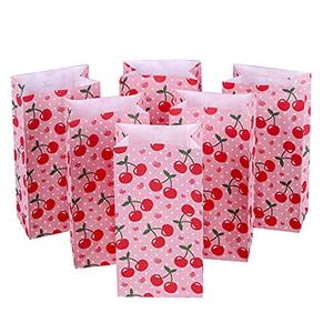 ysmile Party Gift Bag Small Favor Bag Paper Treat Bag Goodie Cherry for Girl Birthday Kid Celebration