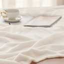 Bedsure GentleSoft Fleece Bed Blankets Full Size Cream - Soft Lightweight Plush Fuzzy Cozy Luxury Blanket Microfiber, 84x90 inches