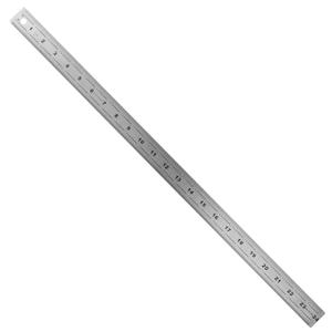 24" Stainless Steel Ruler with Non-Skid Cork Backing: 32 & 64 divisions per inch
