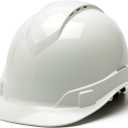 Pyramex Ridgeline Cap Style Hard Hat, Vented, 4-Point Ratchet Suspension, White