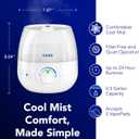 Vicks Mini Filter Free Cool Mist Humidifier, Small Room Variable Mist Control Works with Vicks VapoPads