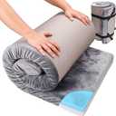 Memory Foam Camping Mattress Pad, 3 Inch Thick Floor Sleeping Mat Pad for Adults with Waterproof and Non-Slip Bottom, Portable Roll Up Mattress for Sleepover Guest, Size: Cot:72X24X3"