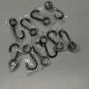 Pipe Rod Hooks Fit 3/4" Dia Rod Closet Rod Hooks Black Tube Rod Hooks for Wardrobe - 10pcs (19.5mm Inner Dia)