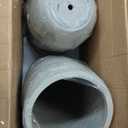 Kante 24 Inch Tall Round Concrete Planter, 2 Pack Large Indoor Outdoor Plant Pots with Drainage Hole and Rubber Plug, Modern Decorative Garden Pots for Home Patio Porch, Weathered Concrete