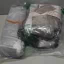 Lichen Grey Pinch Pleated 102 Inch Long Curtains 2 Panels Set for Dining Room, Farmhouse Full Black Out Thick Linen Two Layer Viral Curtain Thermal Energy Efficient Greenish Gray Window Drape 8-1/2 FT